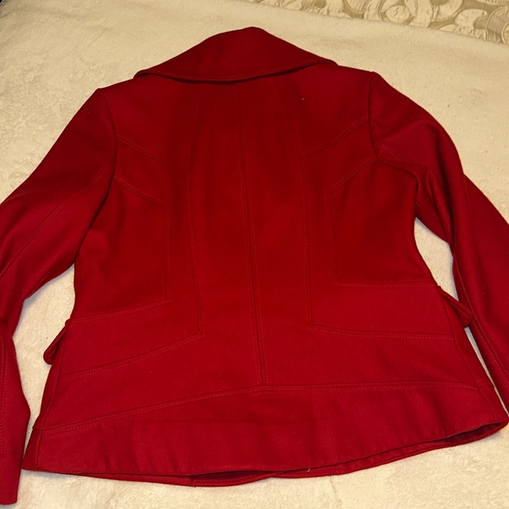 GUESS Jacket Red Wool XL - Picture 4 of 4